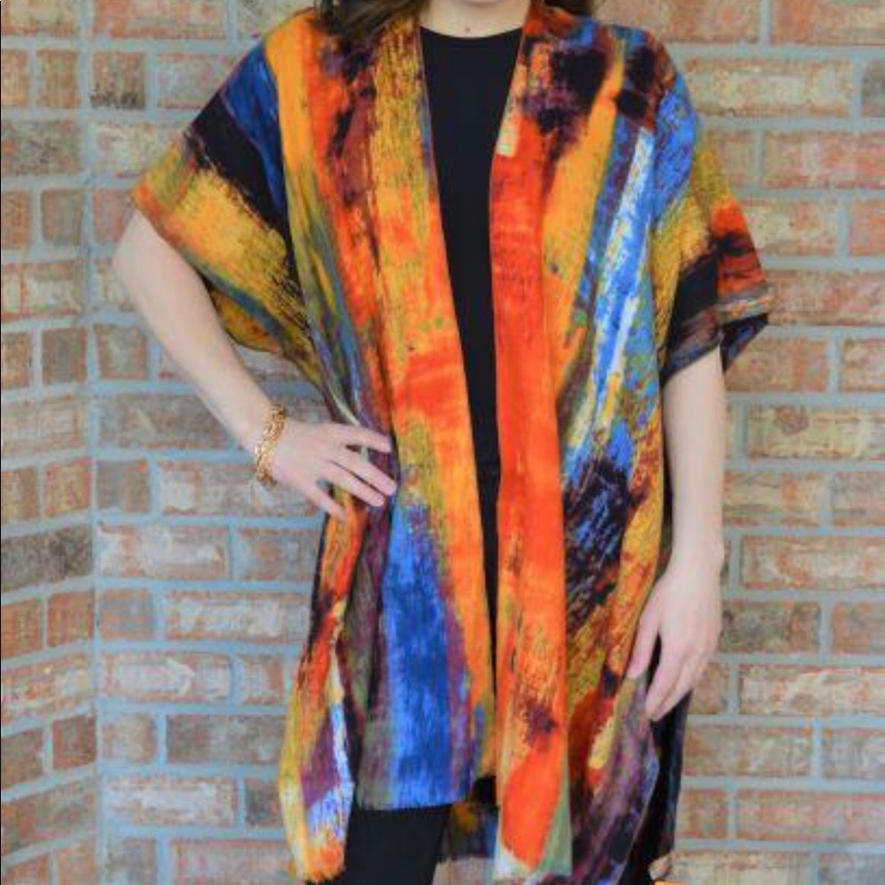 Amber Watercolor Kimono
